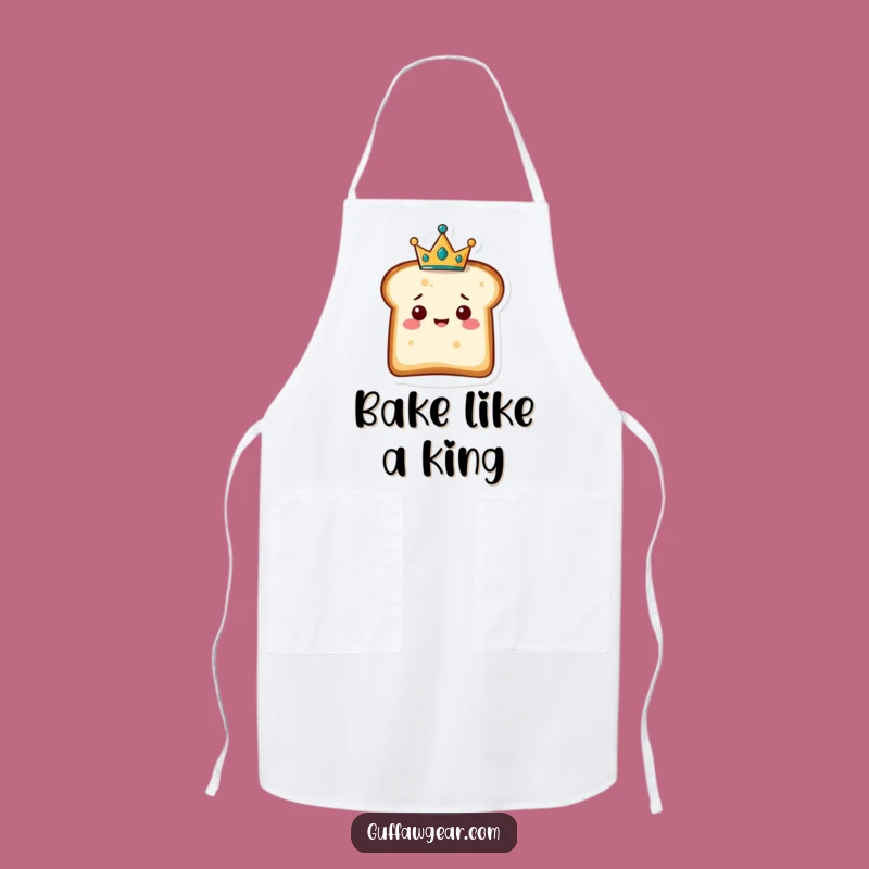 Funny Bread Crown Apron - Cook Like Royalty with This Chef's Gear!