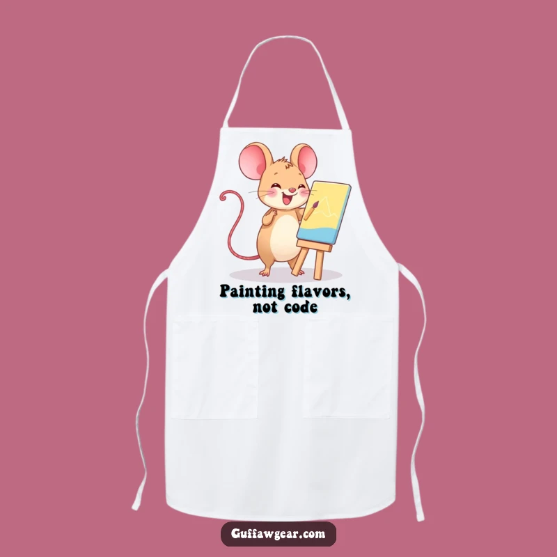 Funny Kawaii Mouse Apron: Creative Artist Kitchen Smock Gift