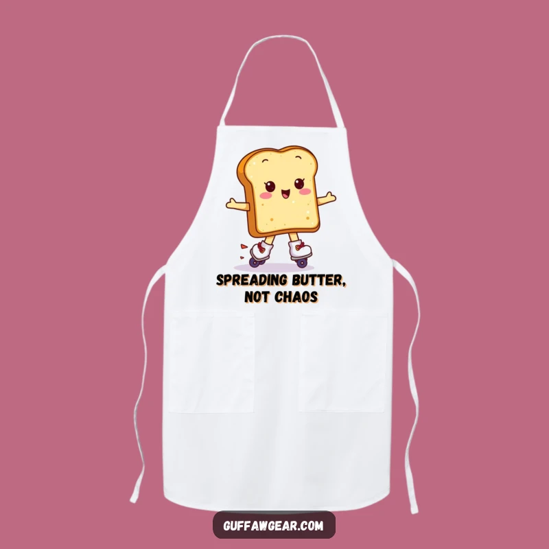 Funny Kawaii Toast Apron: Hilarious Breakfast Chef Skater Gift