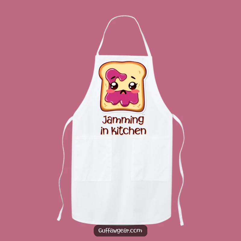 Funny Startled Toast Jam Apron - Hilarious Cartoon Kitchen Accessory
