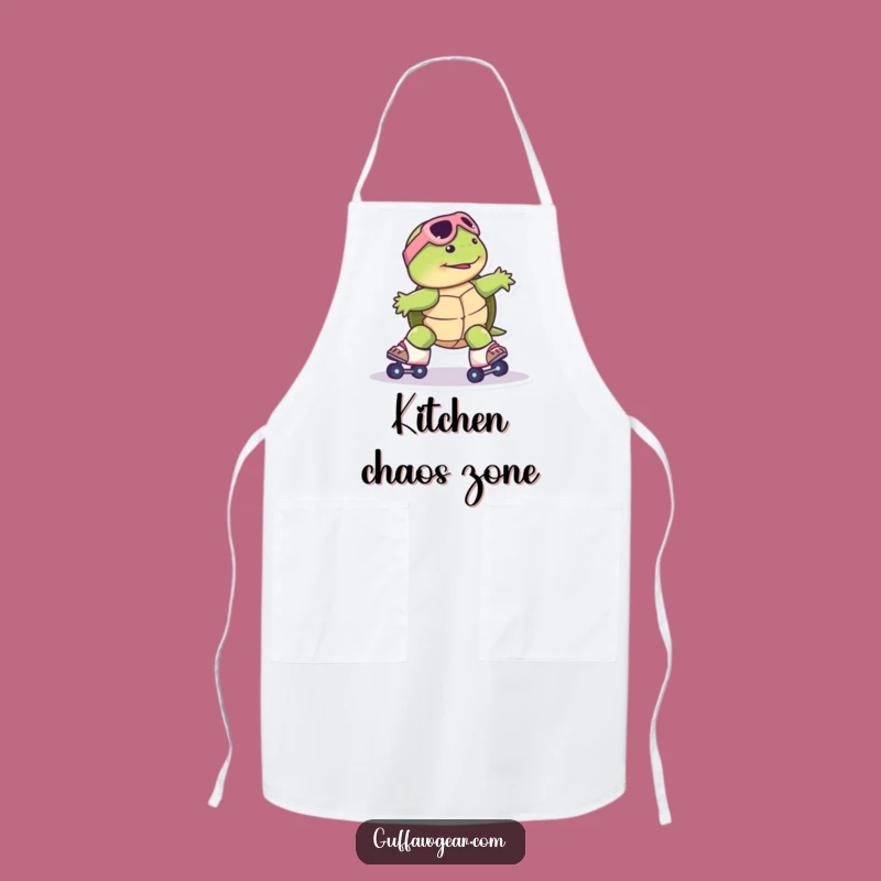 Funny Turtle Skate Apron: Hilarious Kitchen Gift for Those Who Embrace the Mess