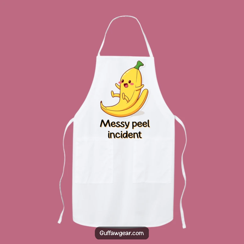 Funny Banana Peel Cooking Apron: Hilarious Food Character Kitchen Disaster