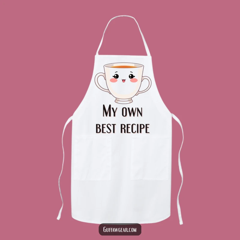 Funny Teacup Handle Sip Apron: Cook with Comedy from This Adorable Face - Kitchen Gift
