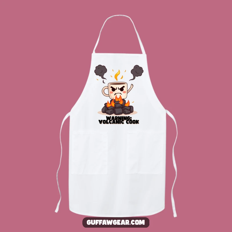 Funny Grumpy Mug Juggling Coals Apron - Kitchen Protection with Humor