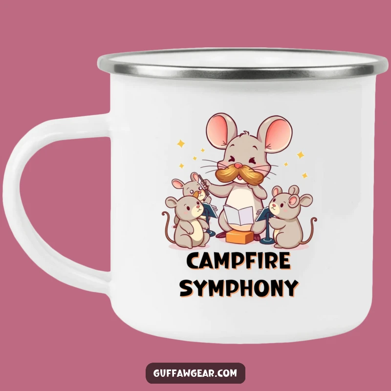 Funny Maestro Mouse Camping Mug: Durable and Hilarious Gift for Outdoor Orchestrators