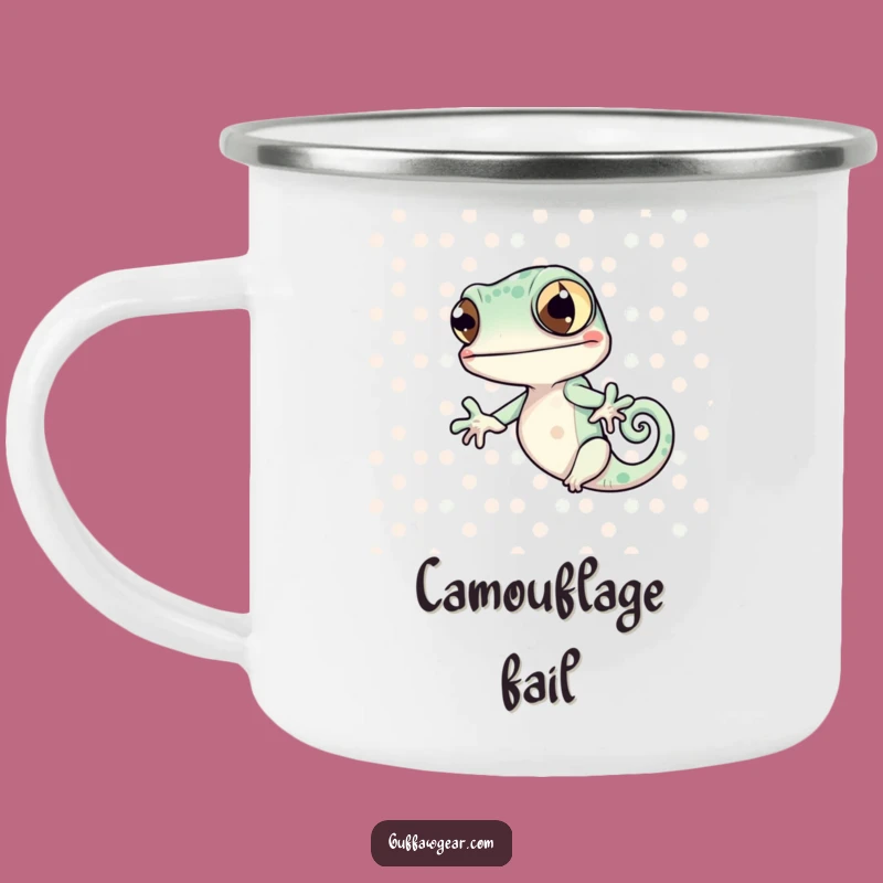 Funny Chameleon Blend Camping Mug: Durable and Hilarious Gift for Outdoorsy Misfits