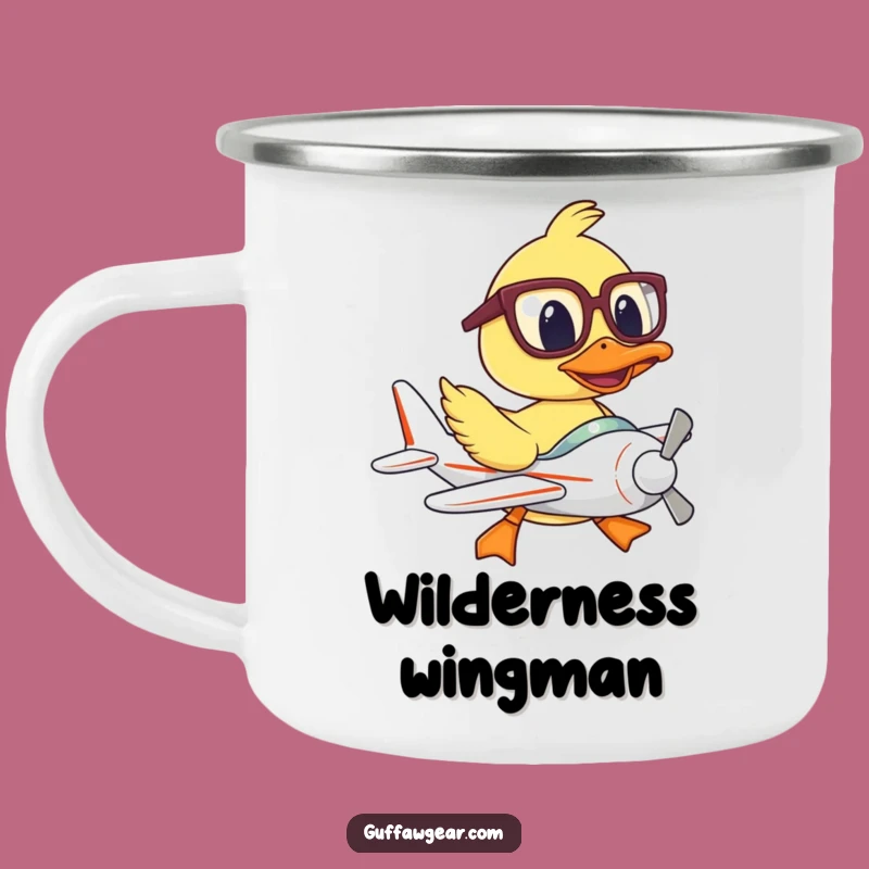 Funny Duck Pilot Camping Mug: Adventure Fuel for Laughs, Perfect Outdoor Gift