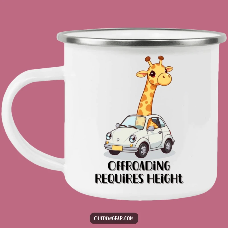 Funny Giraffe Car Fit Camping Mug: Adventure with Awkward Style