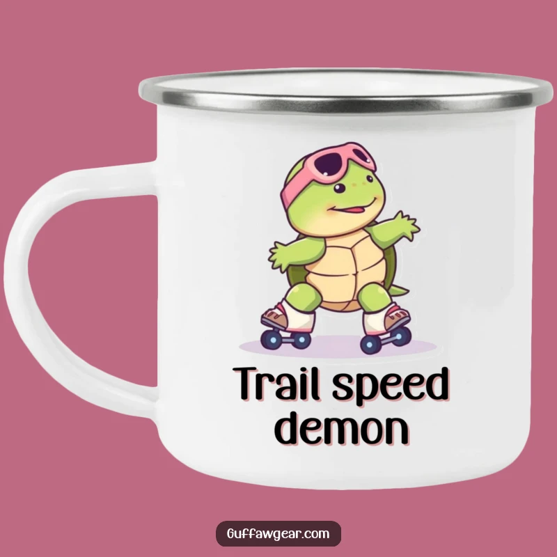 Funny Turtle Skate Camping Mug: Durable and Hilarious Gift for Unpredictable Campers