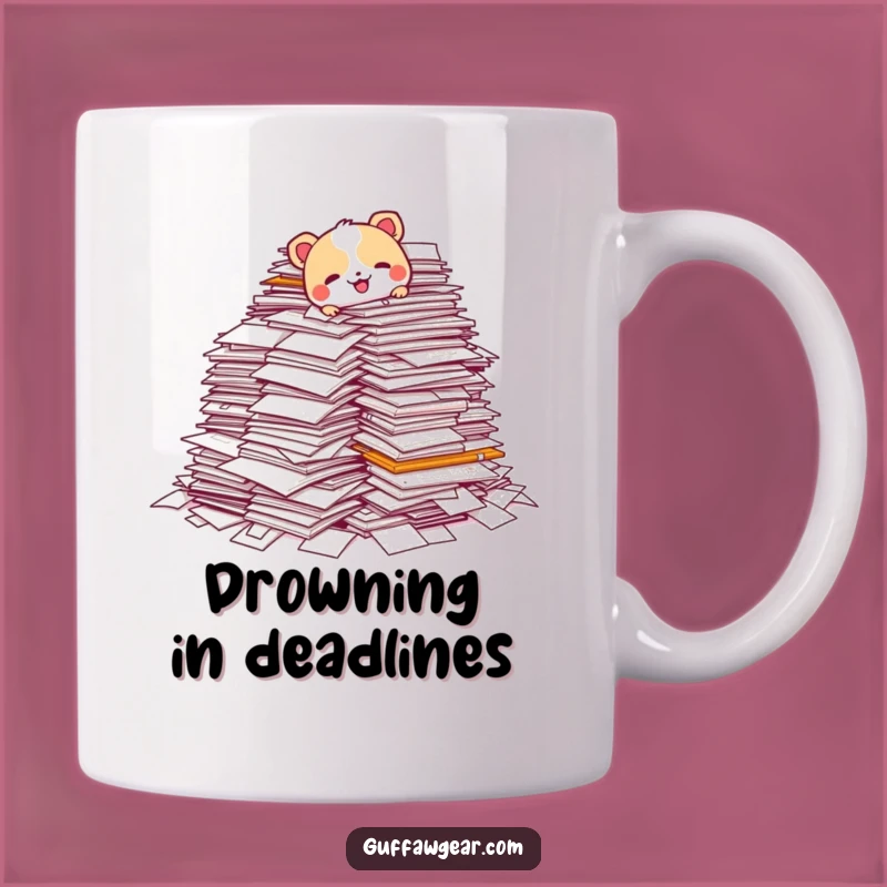 Funny Animal Paperwork Tumble Mug: Hilarious Office Chaos Gift Mug