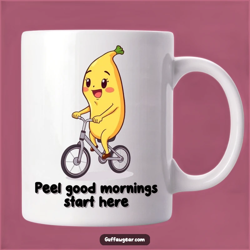 Funny Banana Unicycle Mug - Hilarious Fruit Art Gift for Joyful Mornings