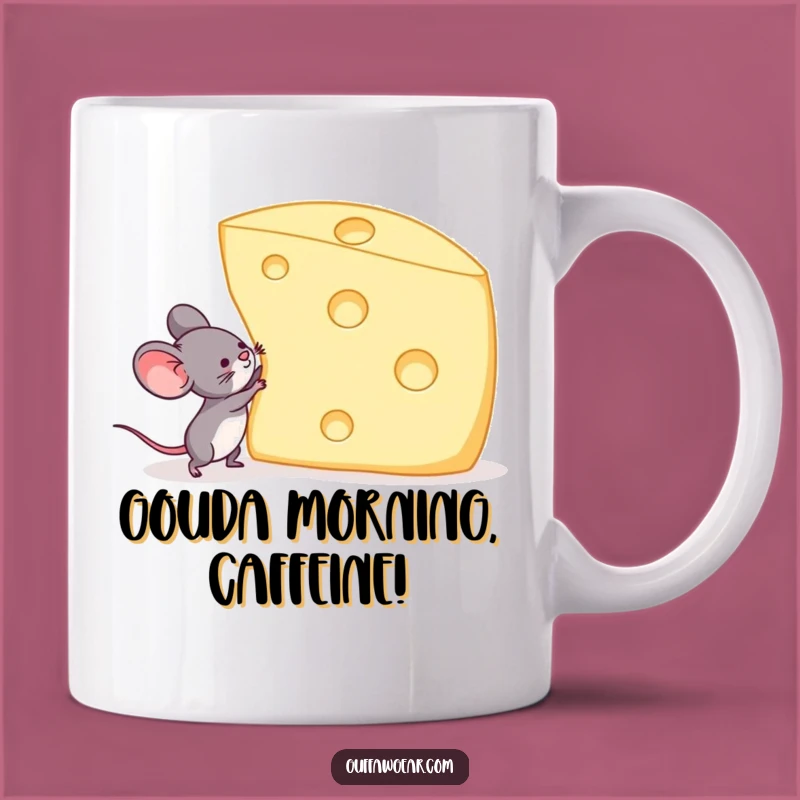 Funny Mouse Cheese Lift Mug: Hilarious Gift for Ambitious Foodies