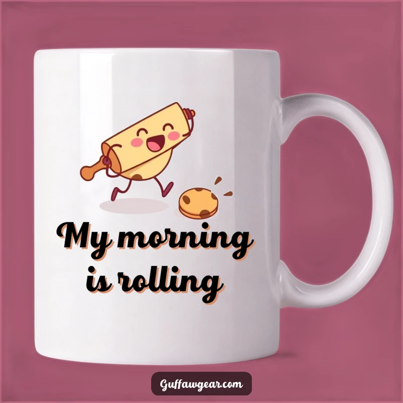 Funny Rolling Pin Mug: Hilarious Baking Chase Character Gift for Bakers