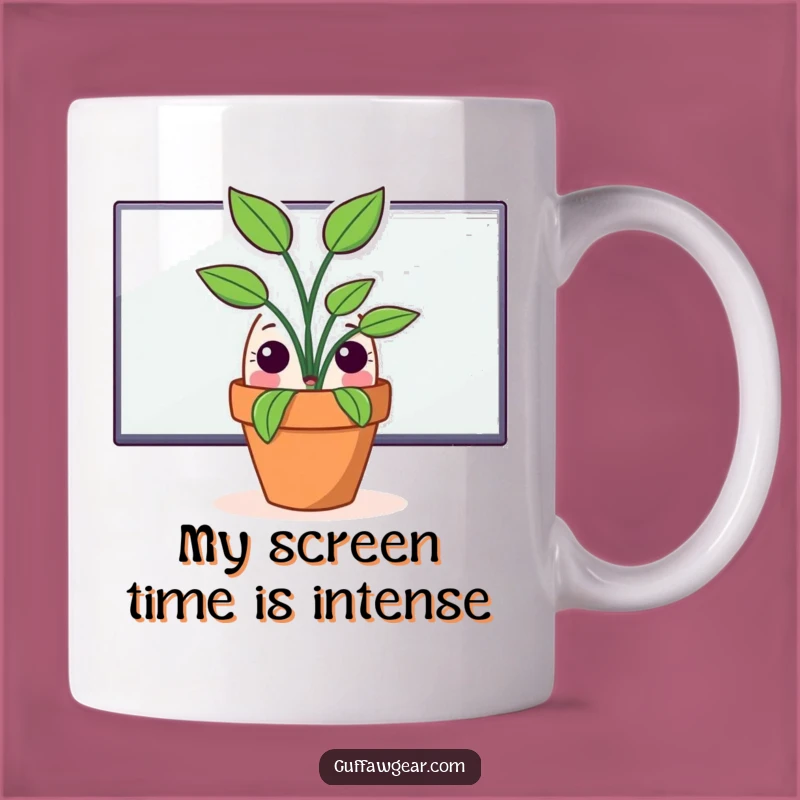 Funny Potted Plant Monitor Surprise Mug - Hilarious Office Gift for Plant Lovers