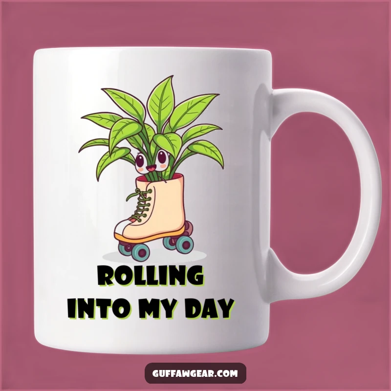 Funny Roller Skating Plant Mug: Hilarious Funny Gift for Gardeners & skaters
