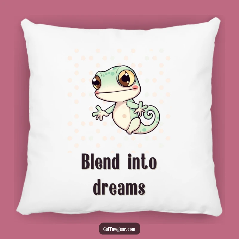 Funny Chameleon Pattern Pillow: Comfy and Hilarious Accent for Couch and Bed Gift