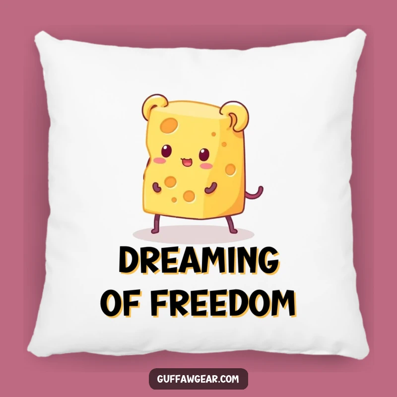Funny Cheese Escape Pillow: Cozy Up with Hilarious Comfort