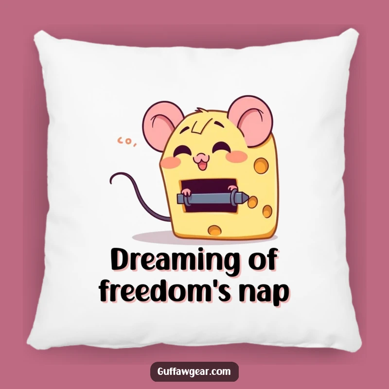 Funny Cheese Mouse Trap Pillow - Cozy Comfort with a Cheesy Twist