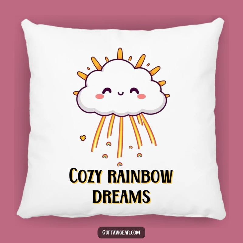 Funny Cloud Rainbow Pillow: Happy Weather Comfort Cushion