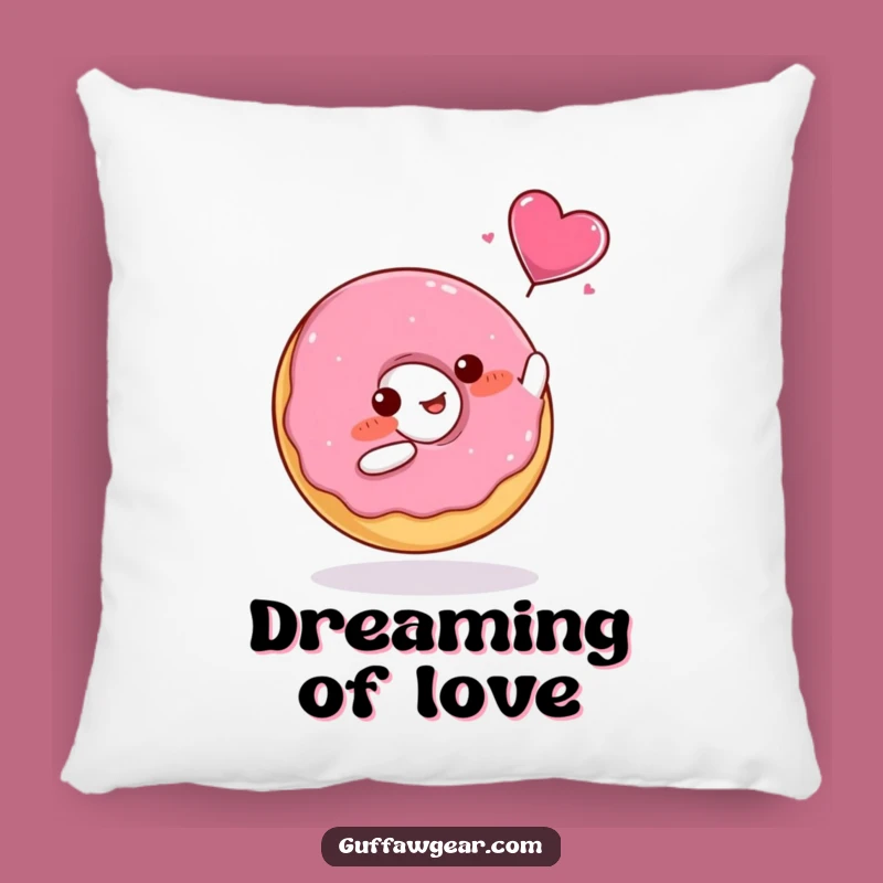 Funny Donut Heart Catch Pillow - Cute Cushion Gift for Cozy Comfort
