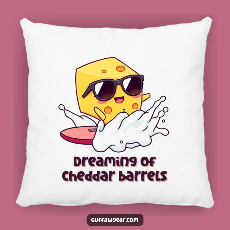 Funny Kawaii Cheese Pillow: Cozy Milk Wave Surf Cushion Gift