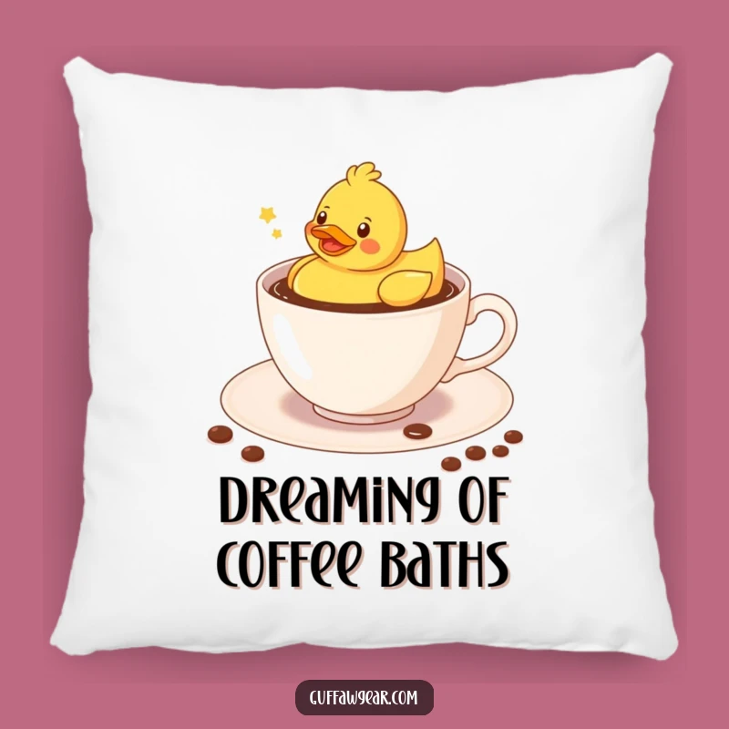Funny Kawaii Duck Pillow: Cozy Coffee Comfort Cushion Gift