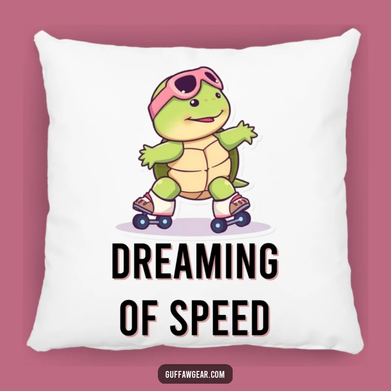 Funny Turtle Skate Pillow: Comfy and Hilarious Accent for Couch and Bed Gift