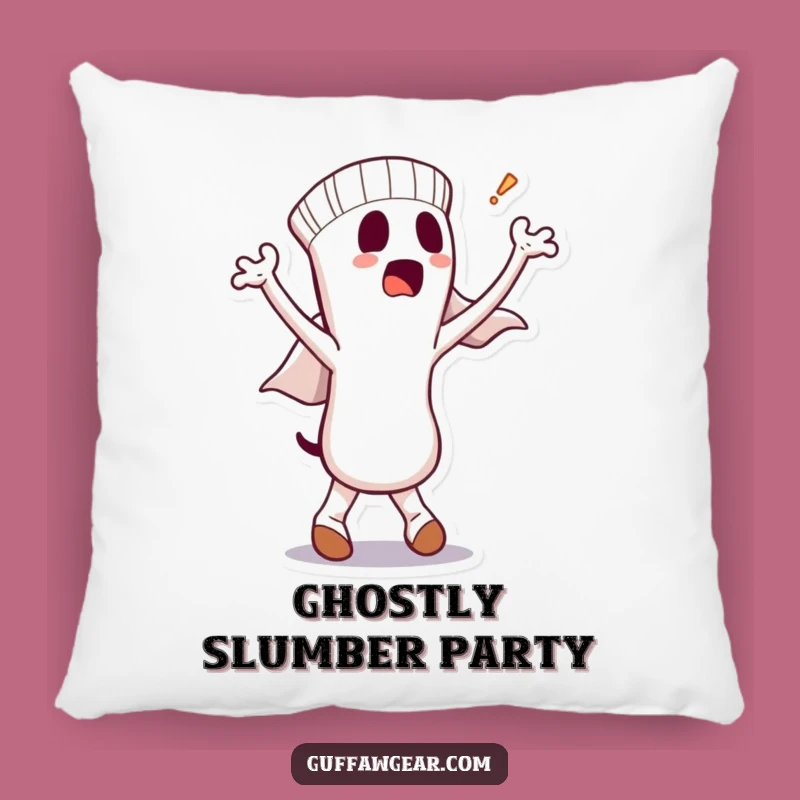 Funny Sock Ghost Pillow: Bewildered Spirit Cuddle - Comfy & Hilarious Home Accent Gift!