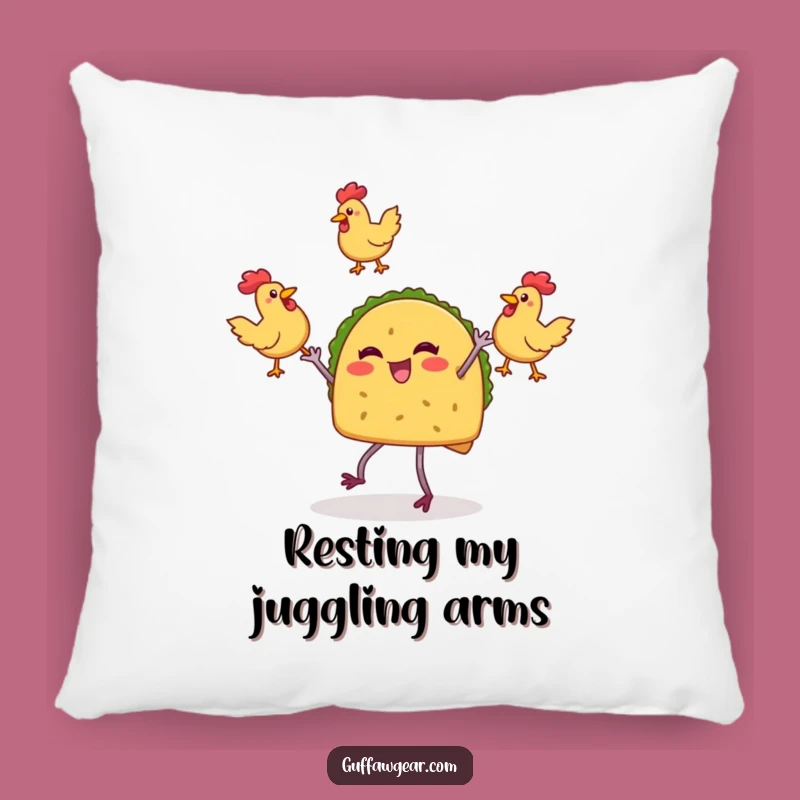 Funny Taco Juggling Pillow: Chicken Comfort - Soft & Hilarious Gift!
