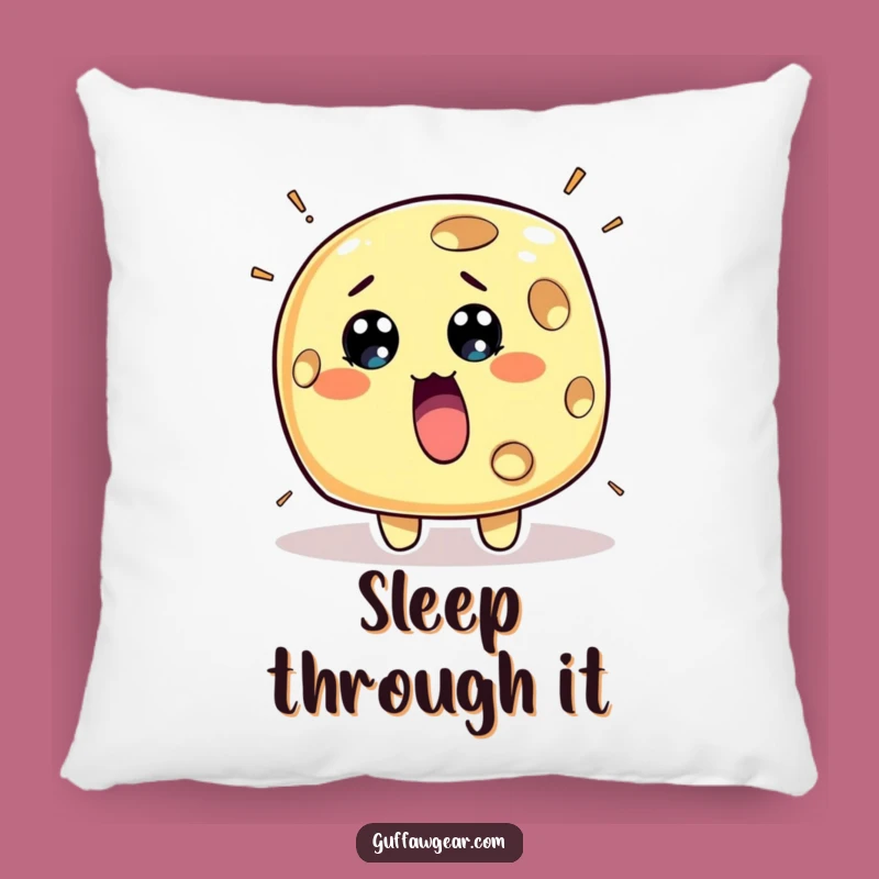 Funny Surprised Cheese Pillow: Rapid Holes Comfort Cushion