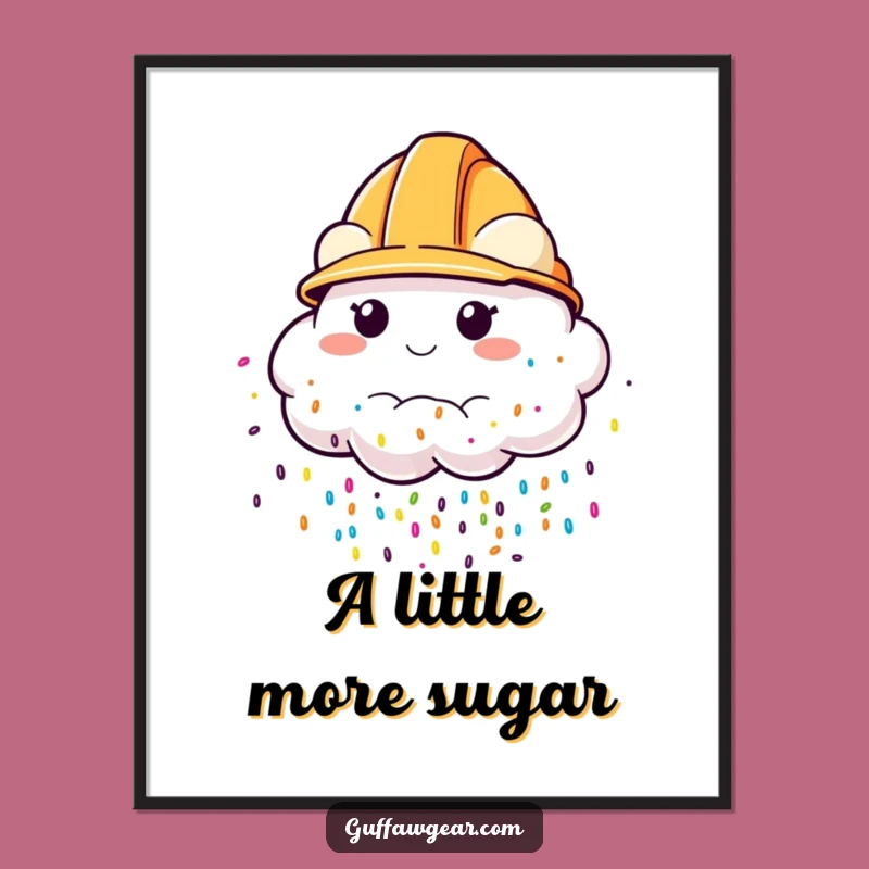 Funny Sprinkle Cloud Digital Art: Instant Cheer for Your Walls