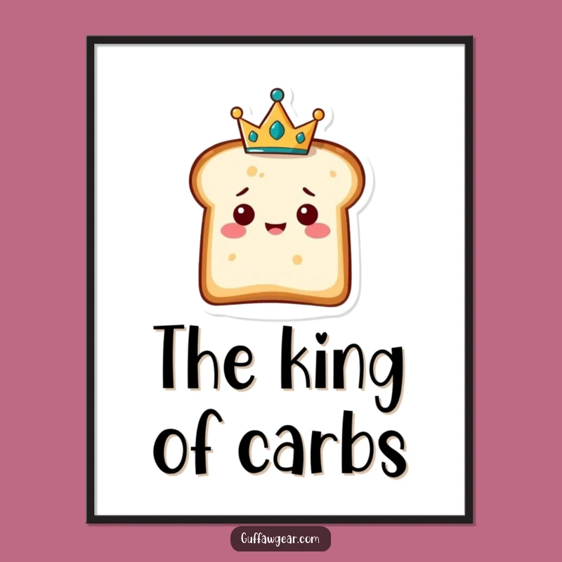 Funny Bread Crown Digital Art - Instant Download for Royal Decor