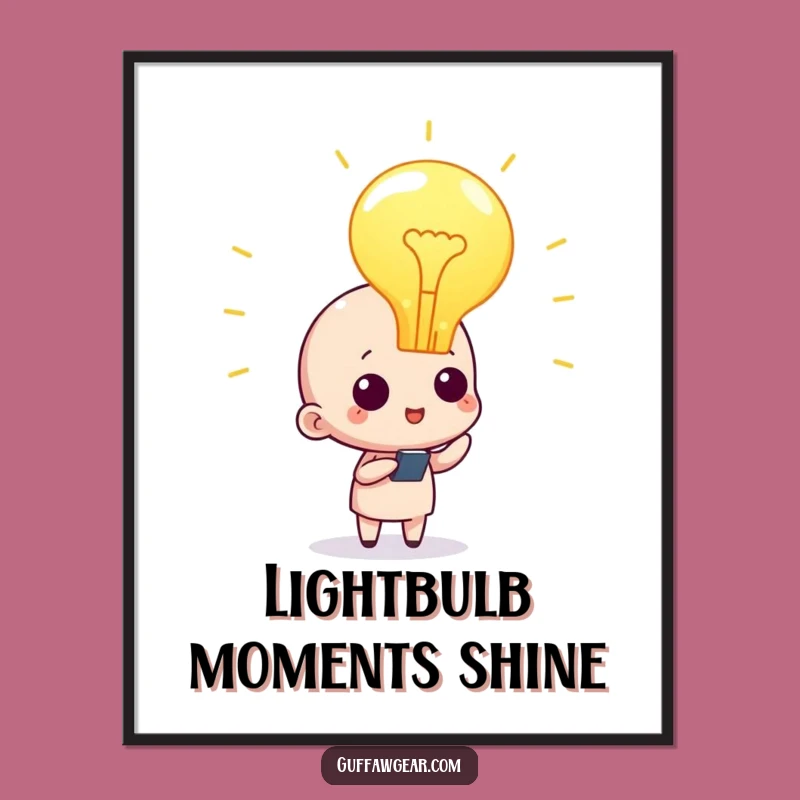 Funny Lightbulb Idea Digital Art: Instant Inspiration for Your Walls