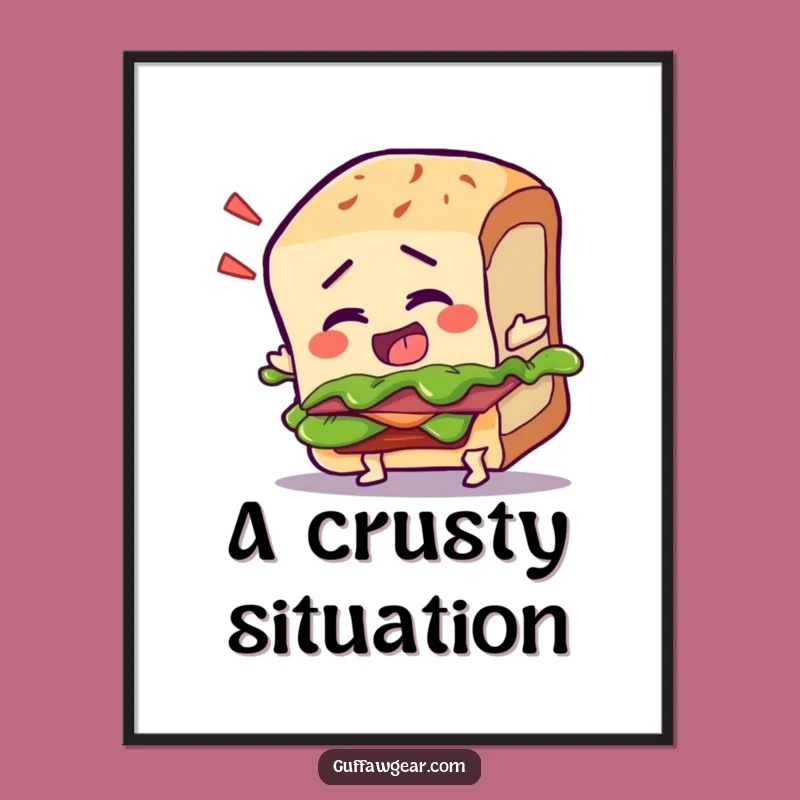 Funny Talking Sandwich Digital Art: Hilarious Printable Decor for Foodie Spaces