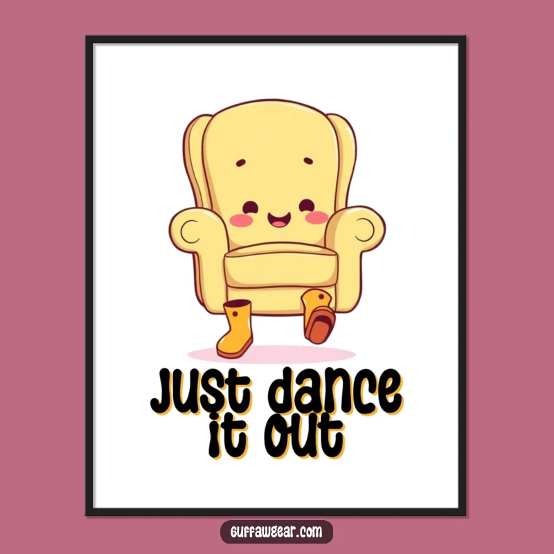 Funny Armchair Jig Digital Art: Hilarious Dancing Furniture for Your Walls - Instant Gift