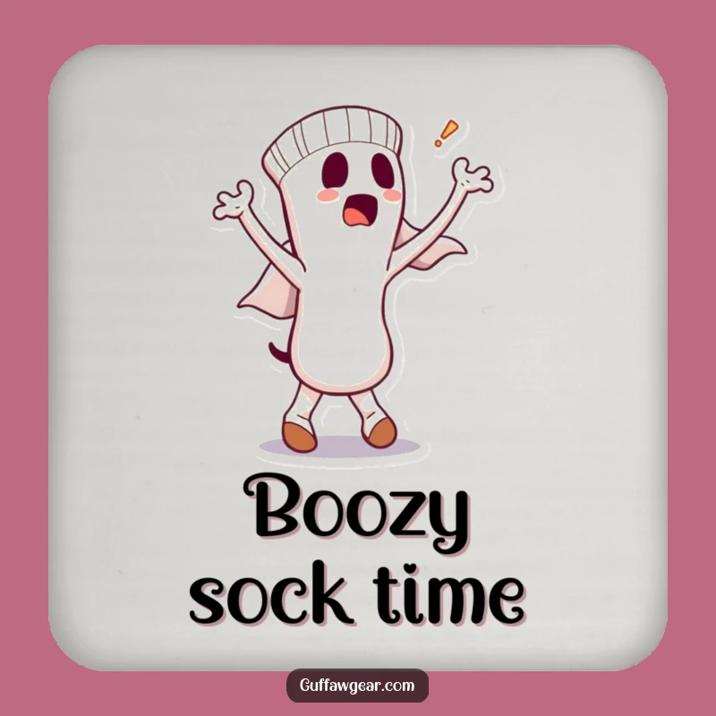 Funny Sock Ghost Coaster: Bewildered Spirit Protection - Hilarious Gift Set!
