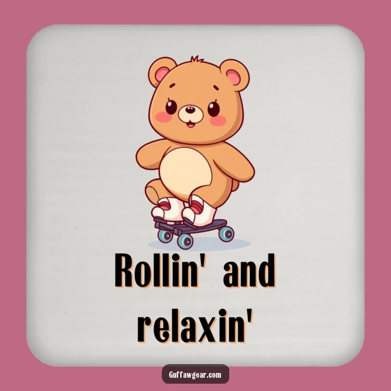 Funny Bear Roller Skate Coaster: Protect Surfaces with Wobbly Charm