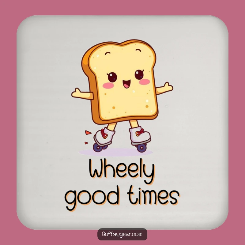 Funny Kawaii Toast Coaster: Hilarious Skater Drink Protector Gift
