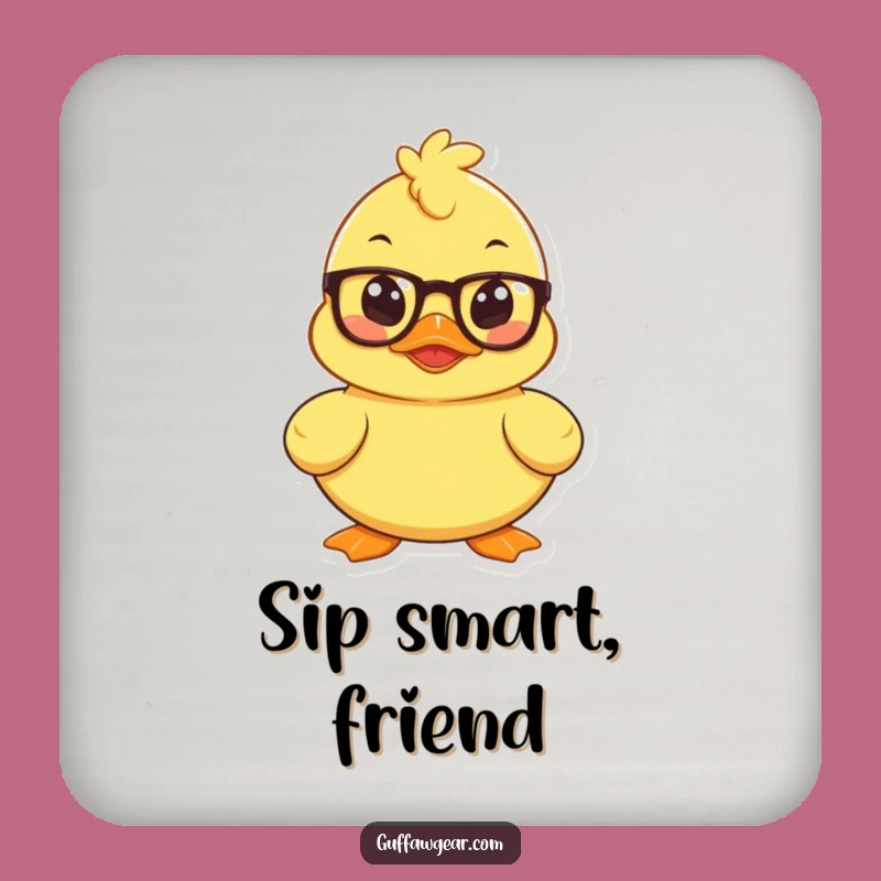 Funny Mischievous Duck Drink Coaster: Protect Surfaces with Hilarious Cunning