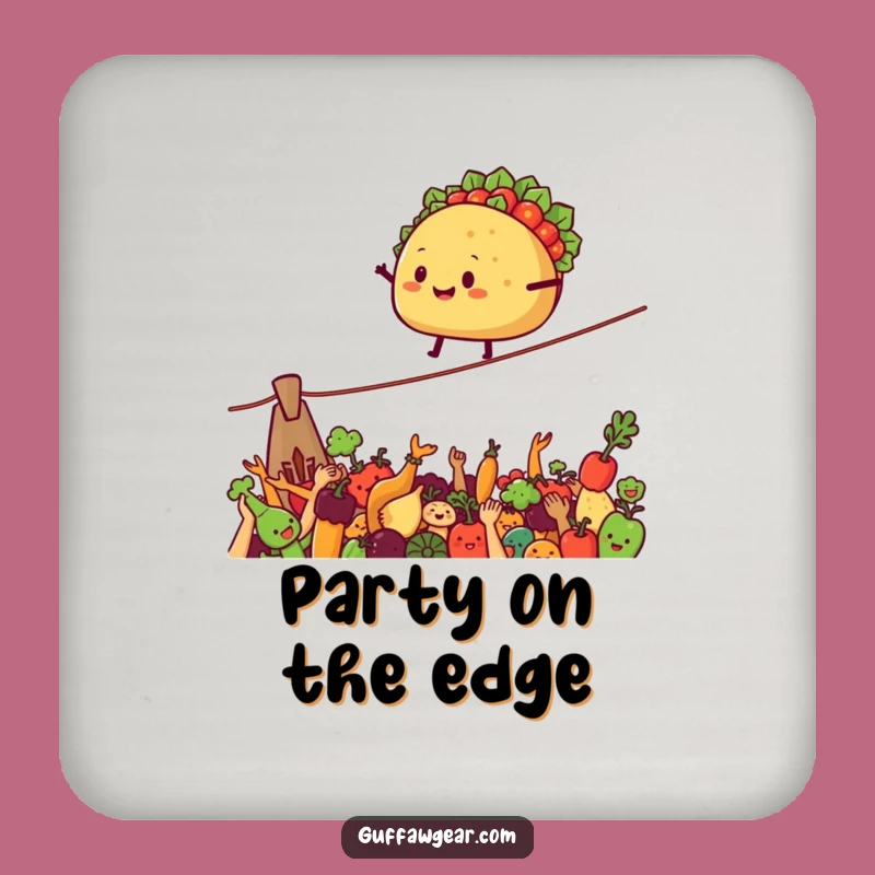 Funny Taco Tightrope Coaster - Comical Foodie Drink Saver Gift
