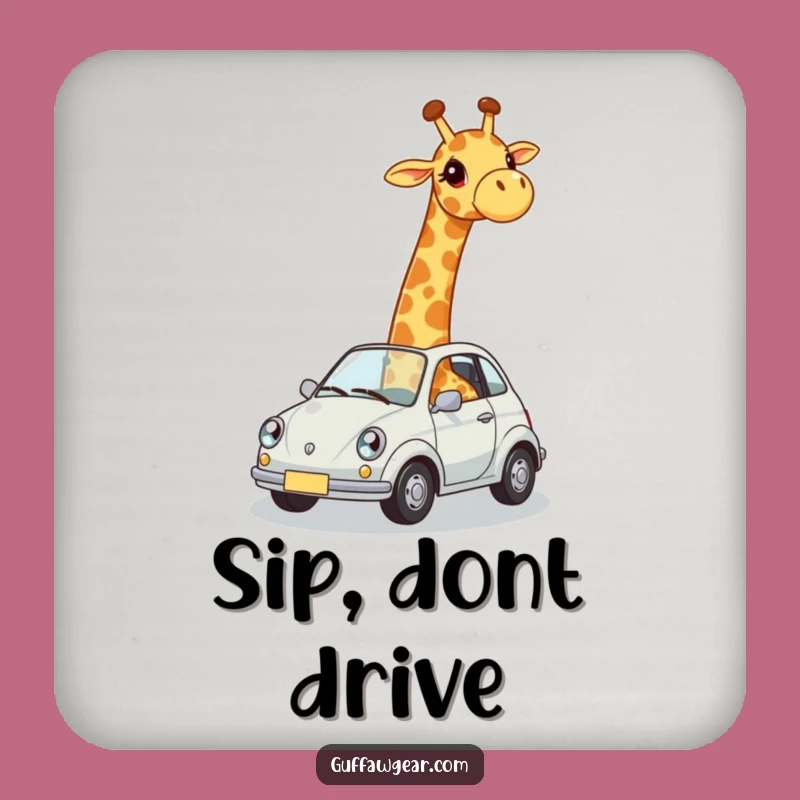 Funny Giraffe Car Fit Coaster: Protect Surfaces with Charm