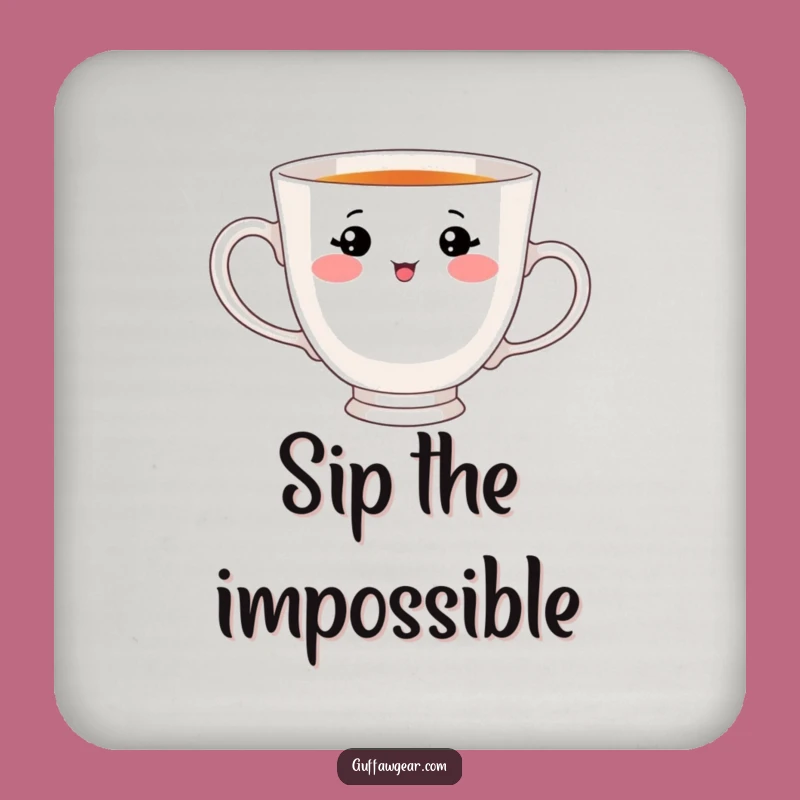 Funny Teacup Handle Sip Drink Coaster: Protect Surfaces with Adorable Huger - Party Gift