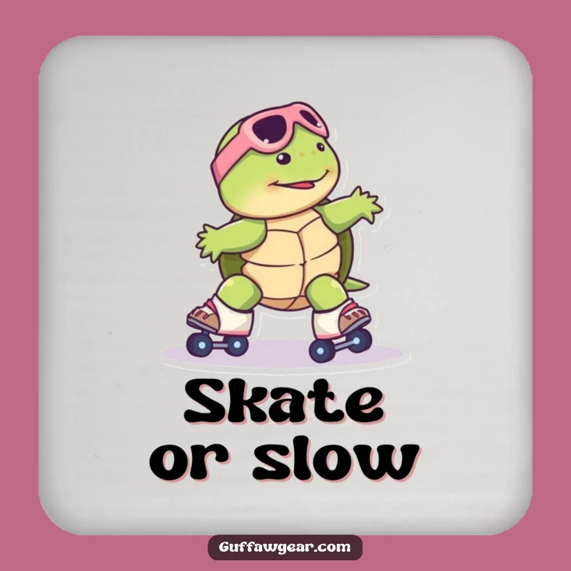 Funny Turtle Skate Coaster: Hilarious Drink Protector Gift for Tabletop Fun