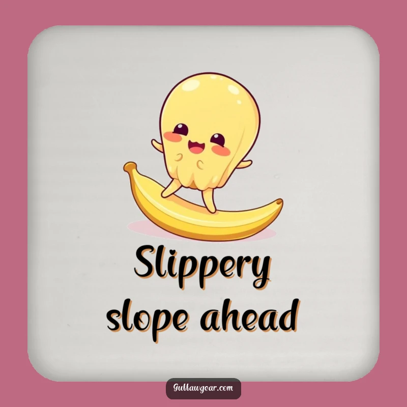 Funny Jelly Slipping Drink Coaster: Banana Peel Protection - Hilarious Gift Set!