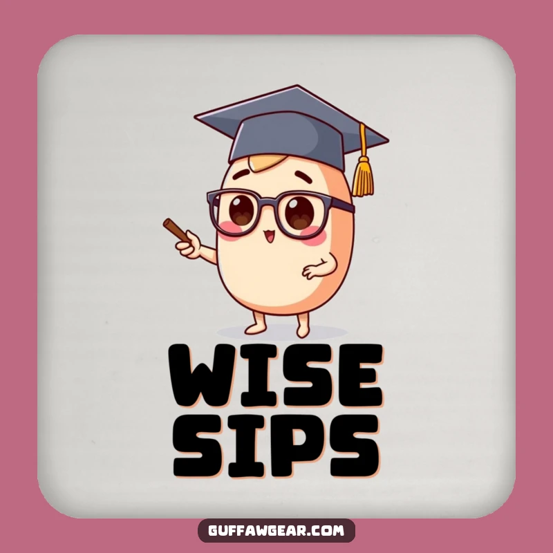 Funny Scholar Coaster: Protect Surfaces from Dry Spells, Unique Funny Gift Idea
