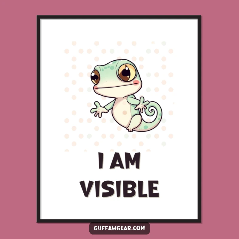 Funny Chameleon Blend Failure Poster: Hilarious Wall Art Gift for Embracing Mismatches