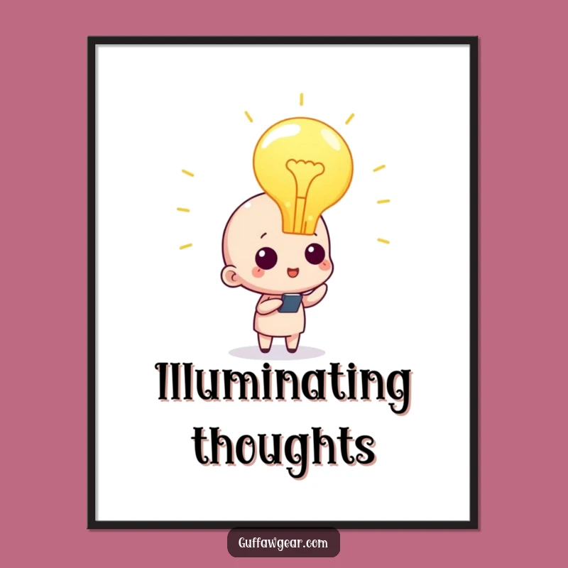 Funny Lightbulb Moment Poster: Spark Joy with This Hilarious Inspirational Art