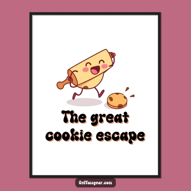 Funny Rolling Pin Poster: Hilarious Wall Art for Kitchens and Baking Fun