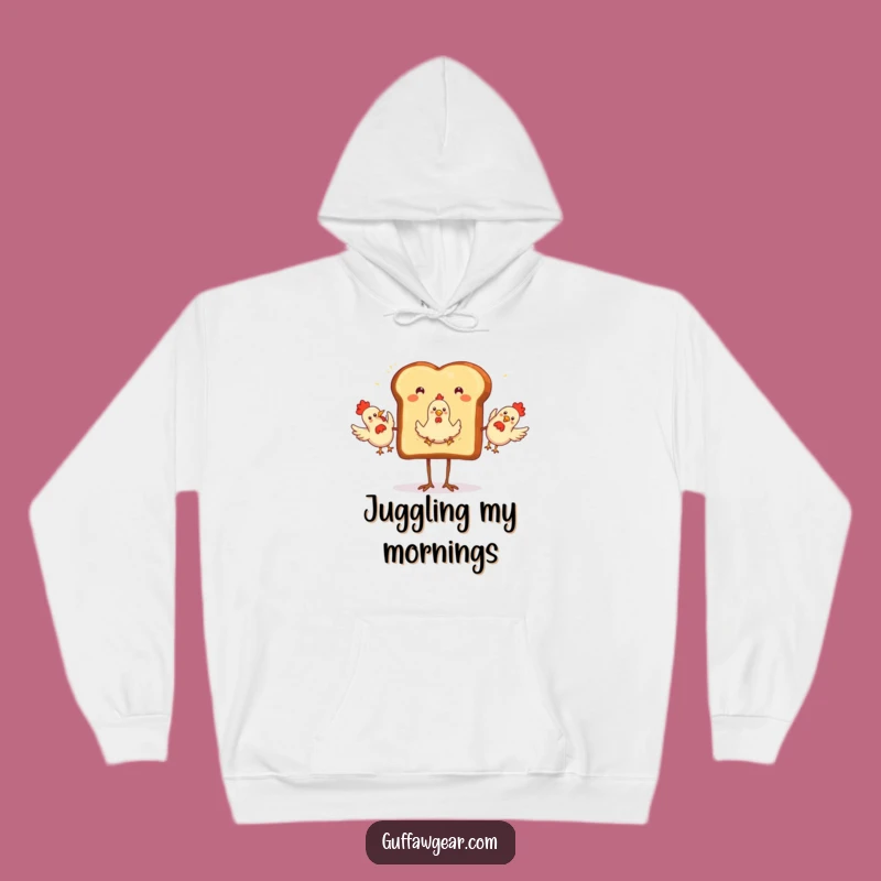 Cozy Funny Toast Juggling Hoodie: Warmth Meets Whimsical Chaos