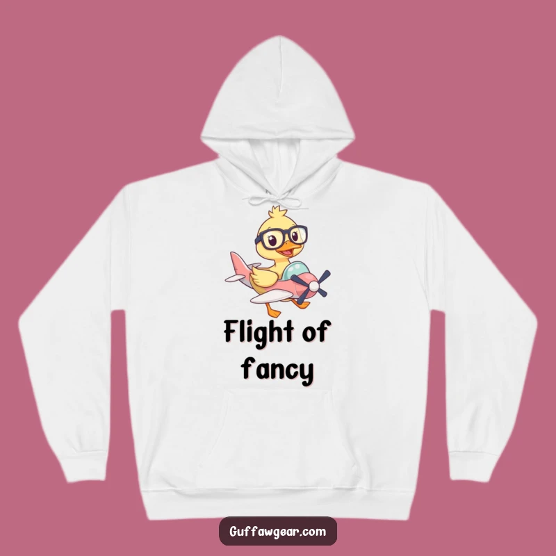 Funny Aviator Duck Hoodie: Cozy Flight School Humor Gift for Pilots